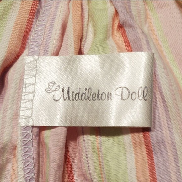 Middleton Reborn Pink Multi Striped Doll Dress - Picture 8 of 9